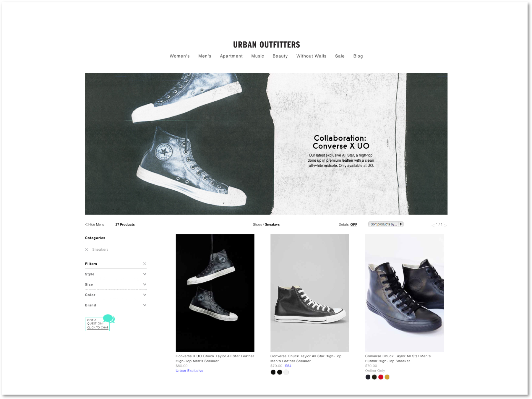 converse x uo